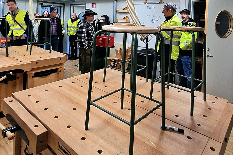 Visning av Kvistbergsskolan under ombyggnation.