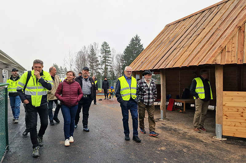 Visning av Kvistbergsskolan under ombyggnationen.