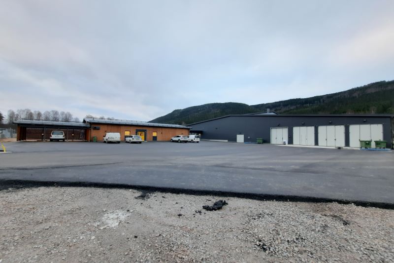 Bilden visar det nybyggda reningsverket i Ransby