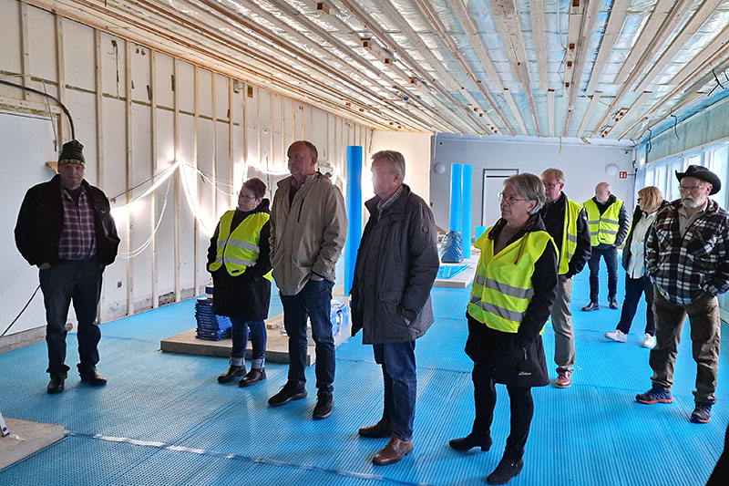 Visning av Kvistbergsskolan under ombyggnationen.